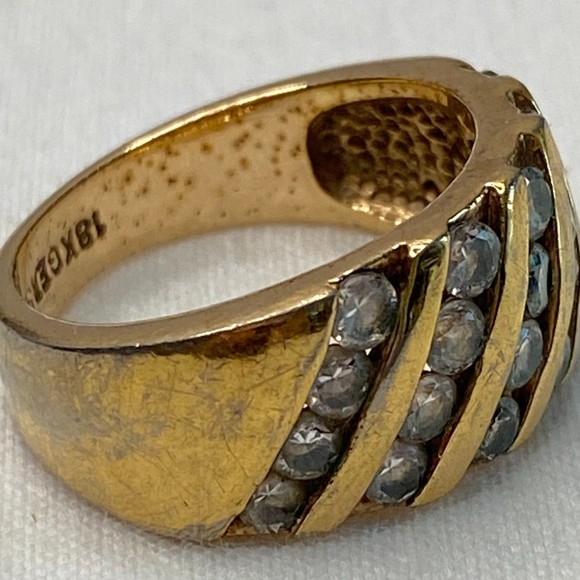 18K Gold Electroplated RSC cz Stones Ring - Picture 2 of 6